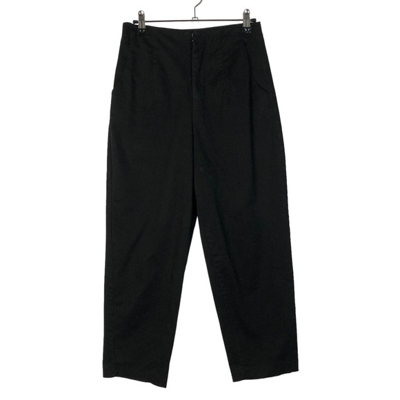 Zara Black High Rise Retro Fit Straight Leg Pants S - Picture 1 of 5